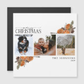 Joyeux Noël Agrumes photo Magnet carte de vacances (Devant / Derrière)