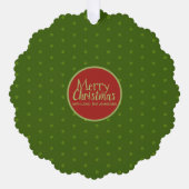 Joyeux Noël Ajouter Carte d'ornement papier photo (Recto)