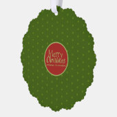 Joyeux Noël Ajouter Carte d'ornement papier photo (Gauche)