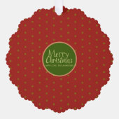 Joyeux Noël Ajouter Carte d'ornement papier photo (Recto)