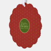 Joyeux Noël Ajouter Carte d'ornement papier photo (Gauche)