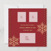 Joyeux Noël Ajouter Jusqu'À 4 Photos Carte De Voeu (Dos)