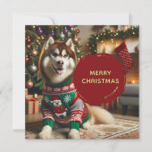 Joyeux Noël Ajouter Jusqu'À 4 Photos Carte De Voeu (Devant)