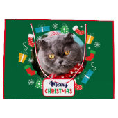 Joyeux Noël (ajoutez vos propres photos) Sac cadea (Dos)