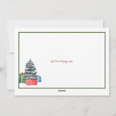 Joyeux Noël amis carte de vacances à plat (Dos)