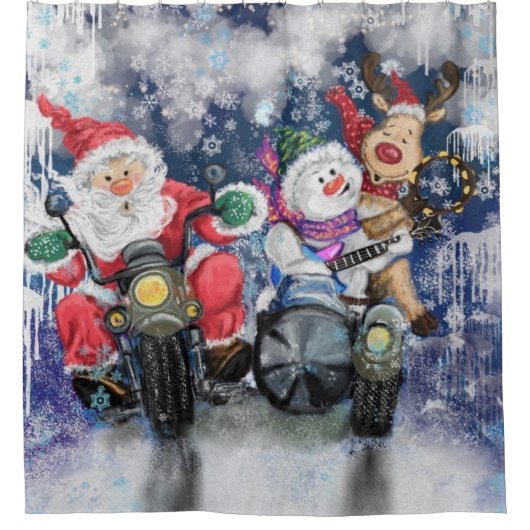 Joyeux Noël amis Funny Douche rideau (Devant)