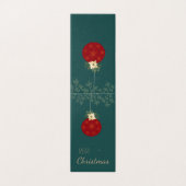Joyeux Noël, ampoule rouge avec poinsettia blanche (Outside Unfolded)