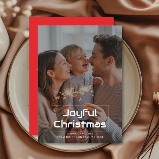 Joyeux Noël Amusants Famille Carte de vacances