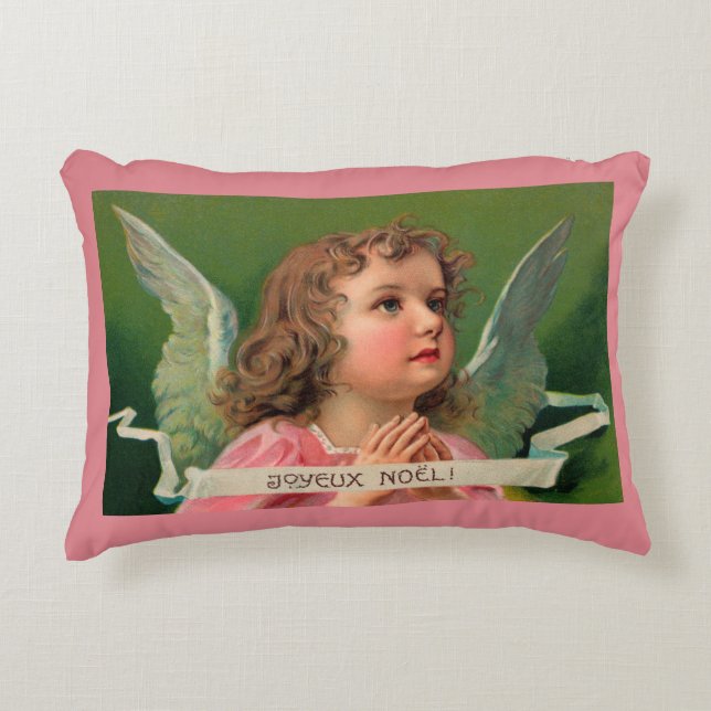 Joyeux Noel Angel Accent Pillow Accent Kussen (Voorkant)