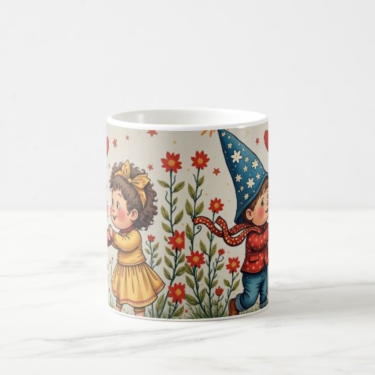 Joyeux Noël Angel garçon fille cadeau Mug (Centre)