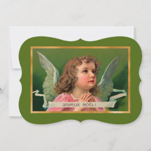 Joyeux Noel Angel Kaart of Uitnodiging