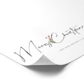 Joyeux Noël aquarelle affiche de Noël (Coin)