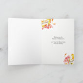 Joyeux Noël aquarelle couronne carte de Noël (Intérieur)