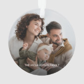 Joyeux Noël aquarelle couronne photo de famille (dos)