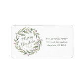 Joyeux Noël Aquarelle Étiquette (Devant)