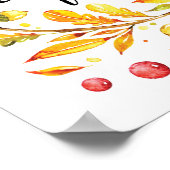 Joyeux Noël aquarelle imprimé poster (Coin)