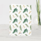 Joyeux Noël aquarelle verdure or rouge saint (Dos)