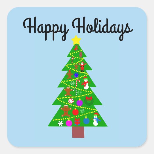 Joyeux Noël Arbre #1-2 Stickers (Devant)