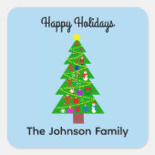 Joyeux Noël Arbre #1 Stickers (Devant)