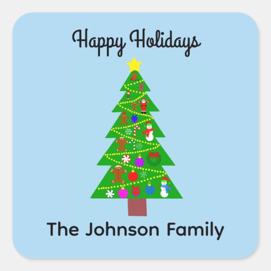 Joyeux Noël Arbre #1 Stickers (Devant)