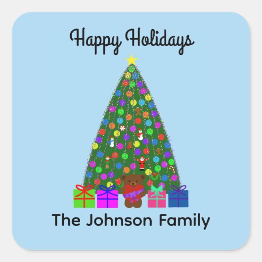 Joyeux Noël Arbre #3 Stickers (Devant)