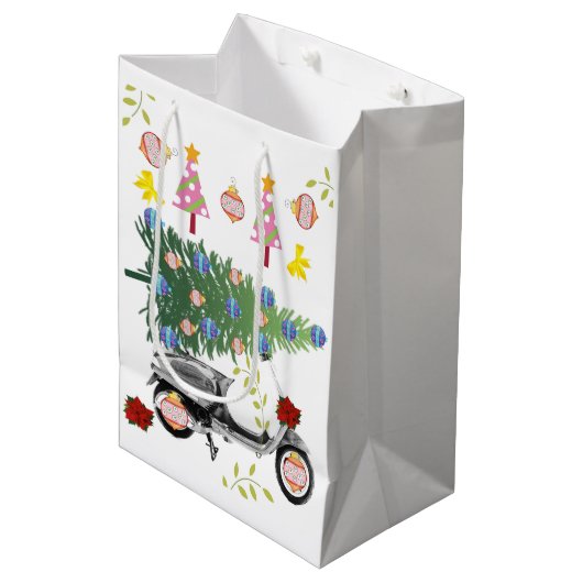 Joyeux Noël Arbre Cadeaux Sacs cadeaux (Devant Angle)