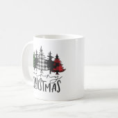 Joyeux Noël Arbre café Mug (Devant gauche)