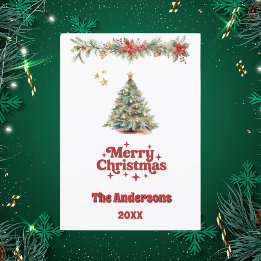 Joyeux Noël arbre carte de la garland