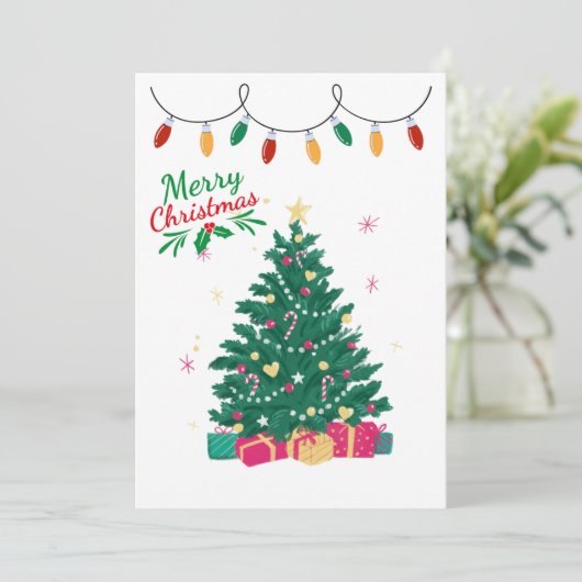 Joyeux Noël Arbre Carte de vacances (Debout devant)