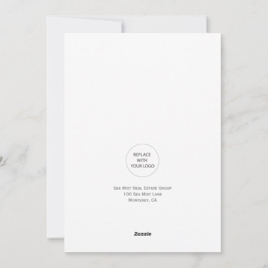 Joyeux Noël Arbre carte d'entreprise pour les fête (Dos)