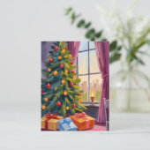 Joyeux Noël Arbre de vacances carte de peinture (Debout devant)