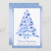 Joyeux Noël Arbre Entreprise Logo Carte de vacance (Devant / Derrière)