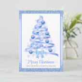 Joyeux Noël Arbre Entreprise Logo Carte de vacance (Debout devant)