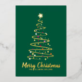 Joyeux Noël Arbre Foil Carte de vacances (Recto)