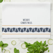 Joyeux Noël Arbre Frontière Serviette de cuisine (Plié)