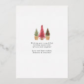 Joyeux Noël Arbre Gold Foil Carte de vacances (Verso)