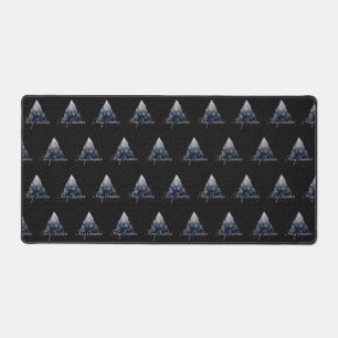 Joyeux Noël Arbre Motif Vacances Bleu