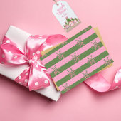Joyeux Noël Arbre rose Bow Pinkmas Carte de vacanc
