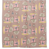 Joyeux Noël Arbres Douche Rideau Café (Devant)