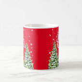 Joyeux Noël Arbres enneigés Mug de Noël (Centre)