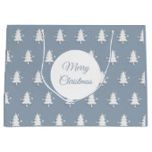 Joyeux Noël Arbres Motif Gris Sac cadeau (Devant)