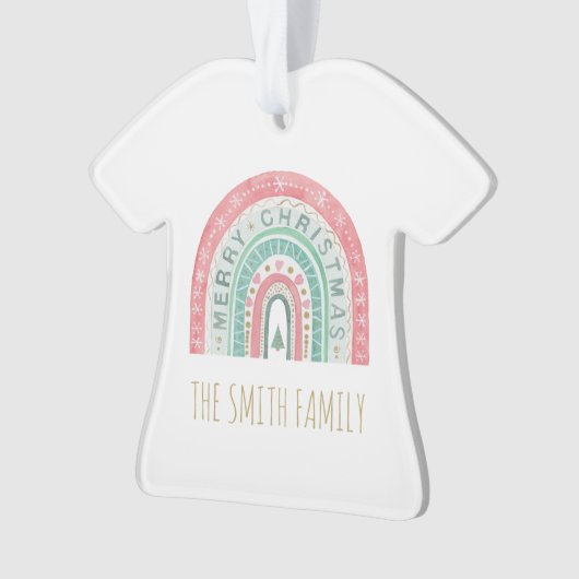 Joyeux Noël Arc-en-ciel Noms de famille Année (devant)