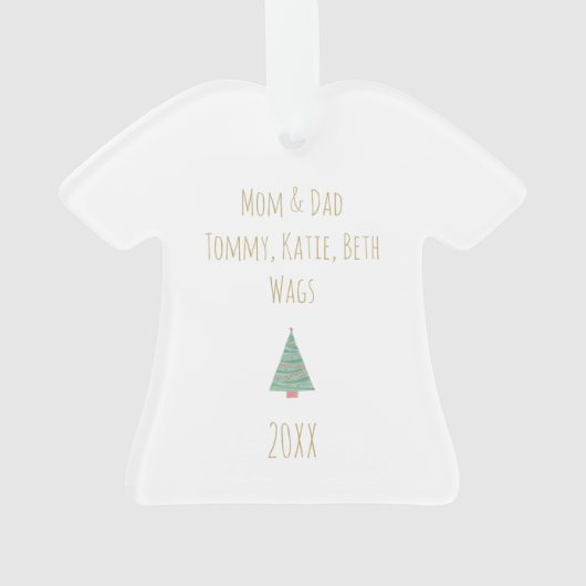 Joyeux Noël Arc-en-ciel Noms de famille Année (dos)