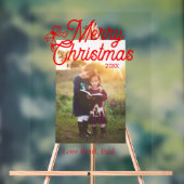 Joyeux Noël arc rouge enfants photo moderne élégan (Neutre)