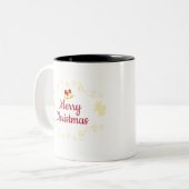 Joyeux Noël Arrière - plan café Mug Mug (Devant gauche)
