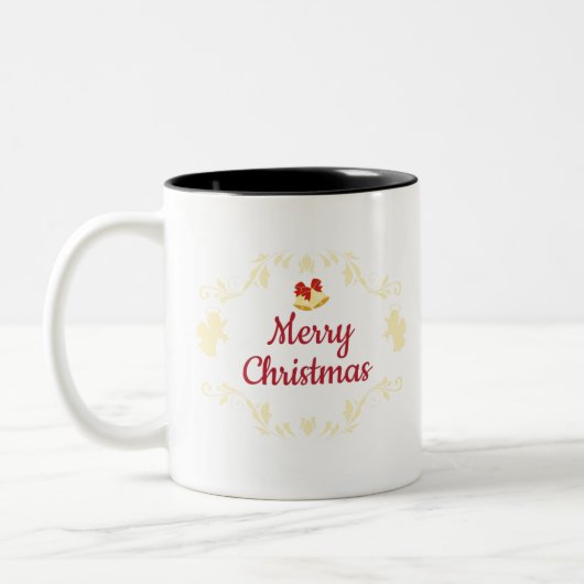 Joyeux Noël Arrière - plan café Mug Mug (Gauche)