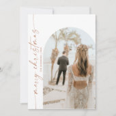 Joyeux Noël Arté Photo Carte de vacances Boho (Devant)