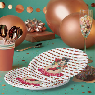 Joyeux Noël - Assiette en papier flocon de neige v