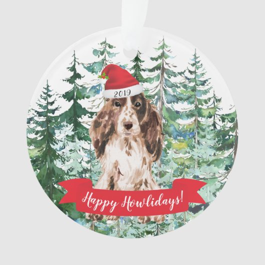 Joyeux Noël au Cocker Brown Spaniel Dog (devant)