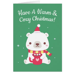 Joyeux Noël au doux et cosy Ours Polaire